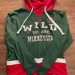 Vintage Minnesota Wild Hoodie Swearsjirt Men L NHL